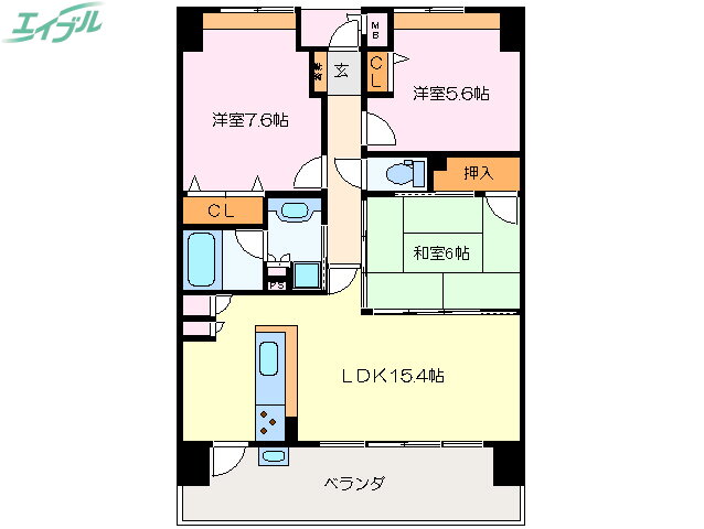 サンマンションアトレ松阪駅前 11階 3LDK 賃貸物件詳細