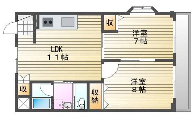 岡山県岡山市北区清輝橋２ 清輝橋駅 2LDK マンション 賃貸物件詳細