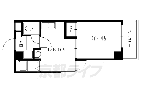 京都府京都市右京区西京極前田町 西京極駅 1DK マンション 賃貸物件詳細