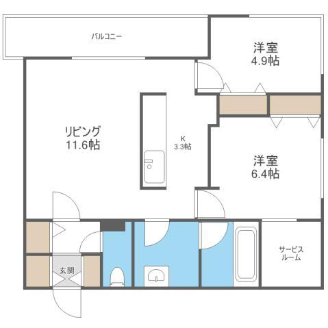 北海道札幌市中央区北三条東５ バスセンター前駅 2LDK マンション 賃貸物件詳細