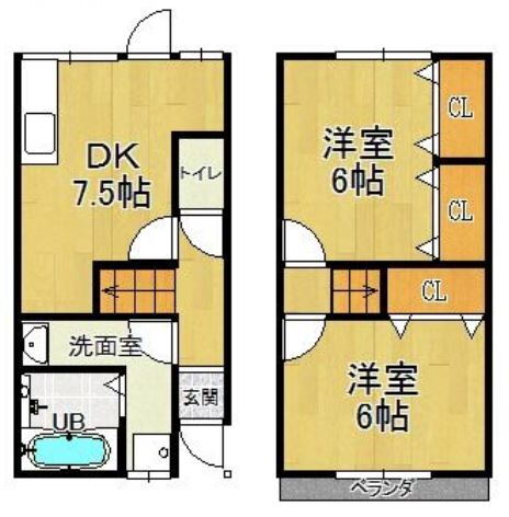 大阪府枚方市長尾家具町１ 松井山手駅 2DK 一戸建て 賃貸物件詳細