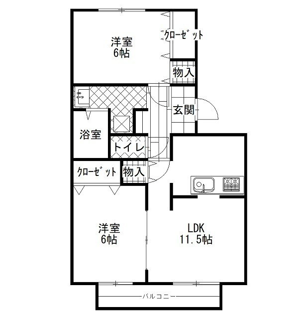 岡山県岡山市中区八幡 西川原駅 2LDK アパート 賃貸物件詳細