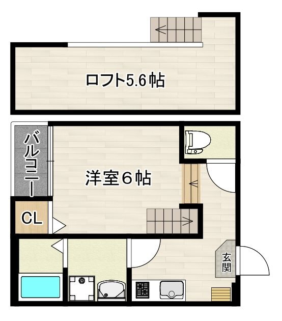 福岡県福岡市南区井尻４ 笹原駅 1K アパート 賃貸物件詳細