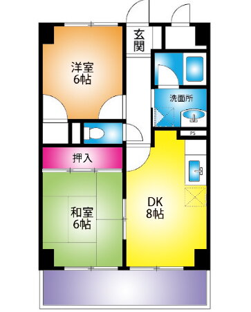 埼玉県三郷市早稲田３ 三郷駅 2DK マンション 賃貸物件詳細