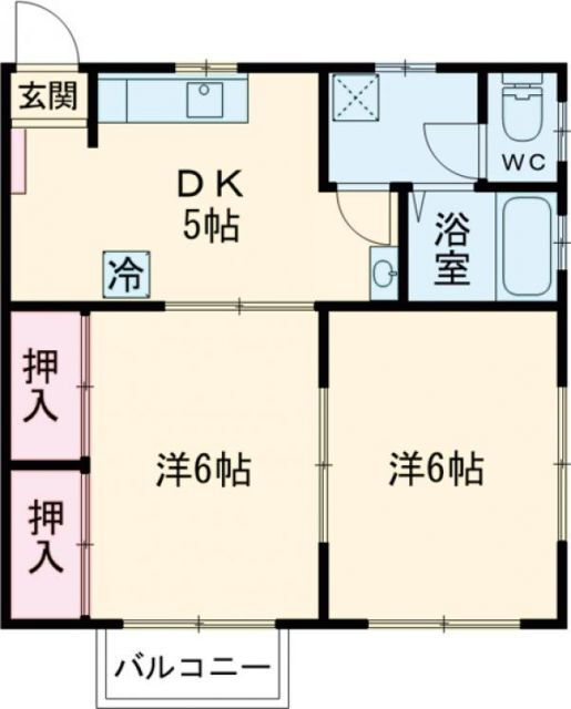 富士コーポ 2階 2DK 賃貸物件詳細