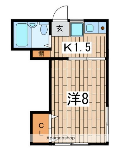 ハイツ横浜 2階 1K 賃貸物件詳細