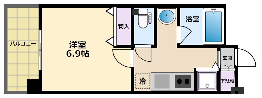 兵庫県西宮市武庫川町 武庫川駅 1K マンション 賃貸物件詳細