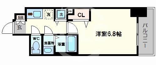 レオンコンフォート難波ミラージュ 6階 1K 賃貸物件詳細