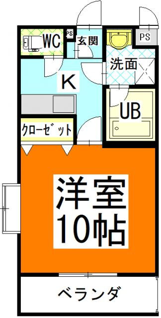 オーランド岩田 2階 1K 賃貸物件詳細
