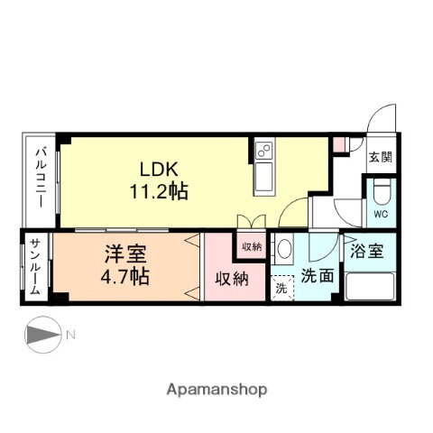 コンフォート・ＴＥＮ 2階 1LDK 賃貸物件詳細