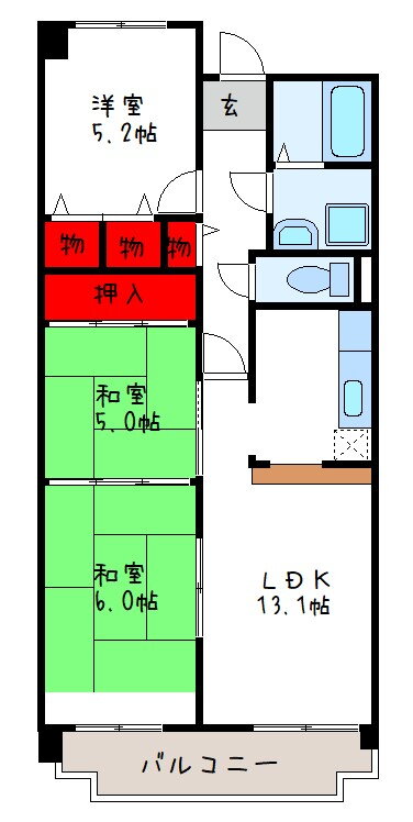 大阪府八尾市旭ケ丘１ 近鉄八尾駅 3LDK マンション 賃貸物件詳細