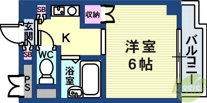 兵庫県神戸市中央区加納町２ 三ノ宮駅 1K マンション 賃貸物件詳細