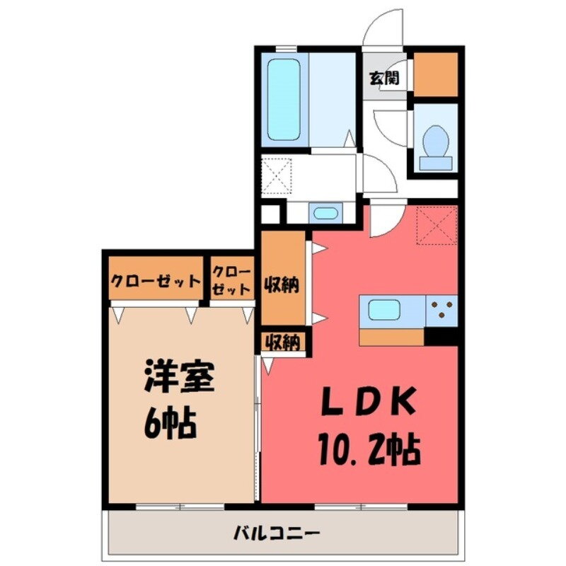 茨城県古河市原町 古河駅 1LDK アパート 賃貸物件詳細