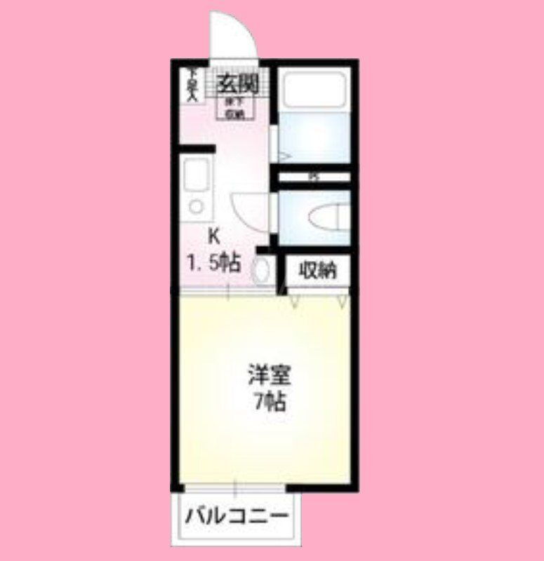 あおば 2階 1K 賃貸物件詳細