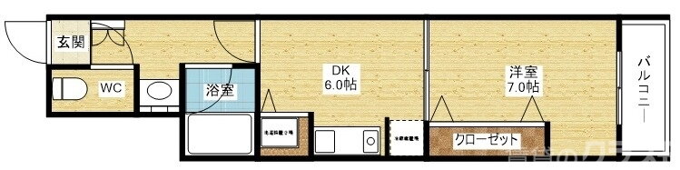 ドムス・ドイ 5階 1DK 賃貸物件詳細