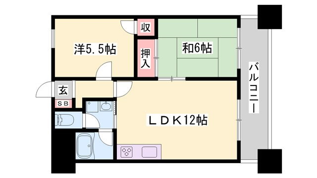 ロイヤルコーポ姫路 4階 2LDK 賃貸物件詳細