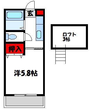 福岡県古賀市千鳥６ 千鳥駅 1K アパート 賃貸物件詳細