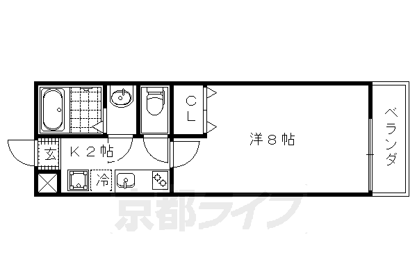 京都府京都市下京区西七条八幡町 西院駅 1K マンション 賃貸物件詳細