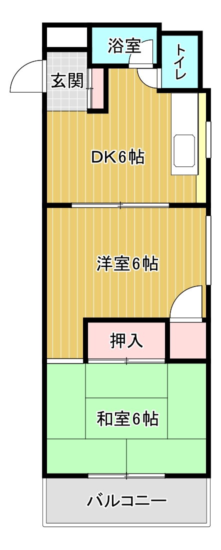 帝塚山コーポラス 6階 2DK 賃貸物件詳細