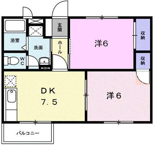 栃木県佐野市奈良渕町 堀米駅 2DK アパート 賃貸物件詳細