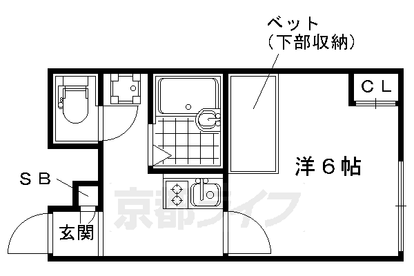 京都府京都市右京区嵯峨野六反田町 太秦駅 1K アパート 賃貸物件詳細