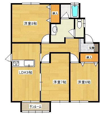 青森県八戸市石堂２ 長苗代駅 3LDK アパート 賃貸物件詳細