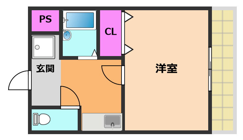 サンフォートメゾン 2階 1K 賃貸物件詳細