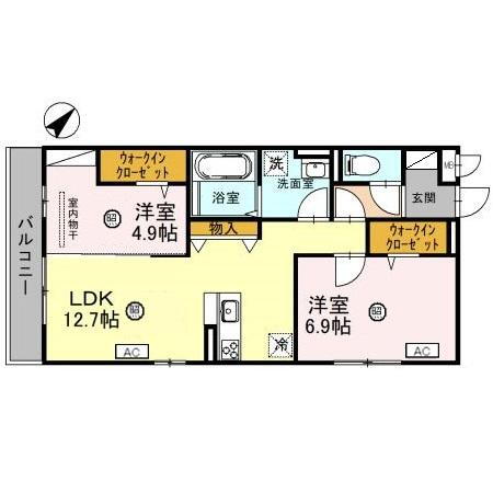大阪府泉大津市我孫子１ 和泉府中駅 2LDK アパート 賃貸物件詳細