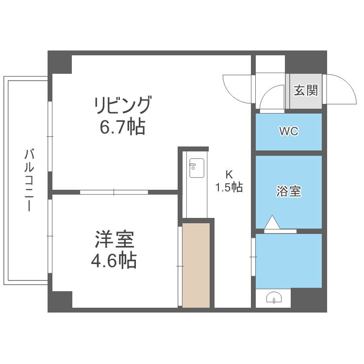 北海道札幌市中央区北四条西２０ 西１８丁目駅 1LDK マンション 賃貸物件詳細