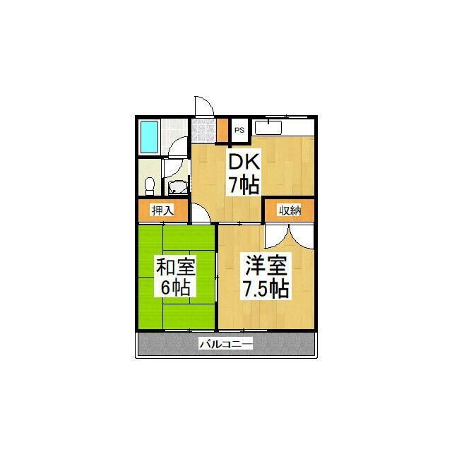 サンヒルズ柏 2階 2DK 賃貸物件詳細