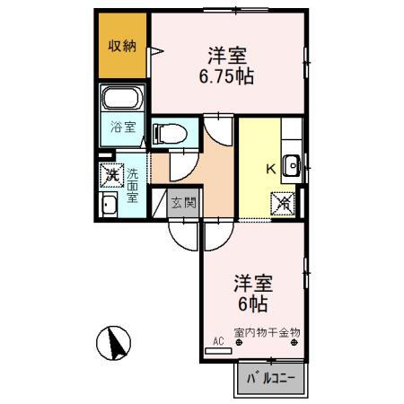 石川県金沢市千木１ 2K アパート 賃貸物件詳細