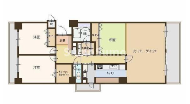 兵庫県西宮市大谷町 夙川駅 3LDK マンション 賃貸物件詳細