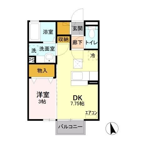 栃木県小山市大字土塔 小山駅 1DK アパート 賃貸物件詳細