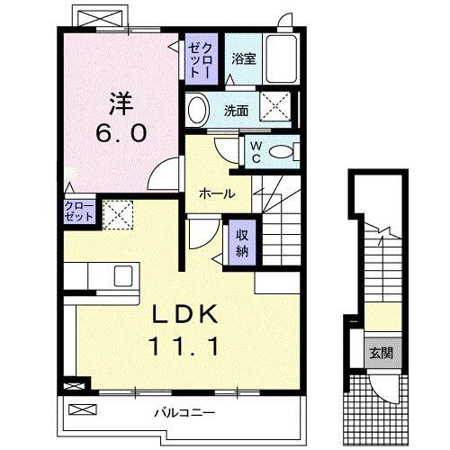 栃木県真岡市さくら３ 久下田駅 1LDK アパート 賃貸物件詳細