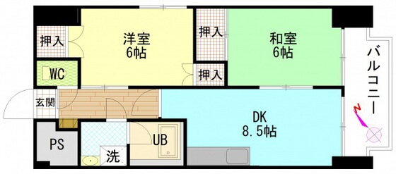 さちビル 5階 2DK 賃貸物件詳細