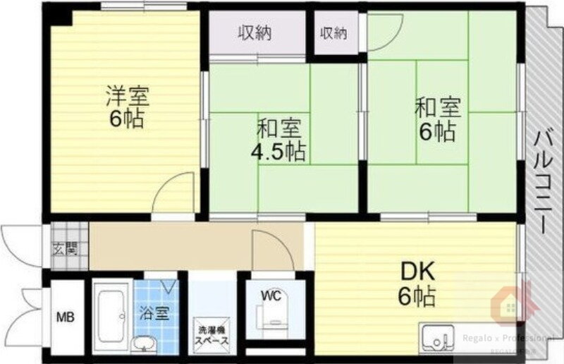 大阪府大阪市東住吉区湯里４ 矢田駅 3DK マンション 賃貸物件詳細