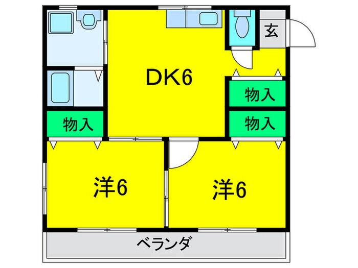 大阪府泉大津市二田町２ 松ノ浜駅 2DK アパート 賃貸物件詳細