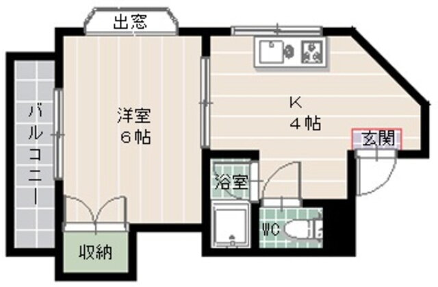 福岡県福岡市西区愛宕３ 室見駅 1K マンション 賃貸物件詳細