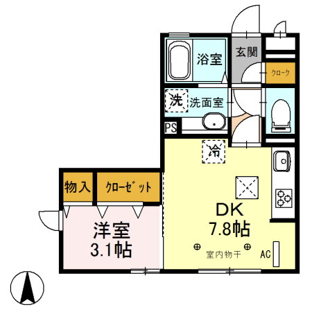 群馬県前橋市元総社町 新前橋駅 1DK アパート 賃貸物件詳細