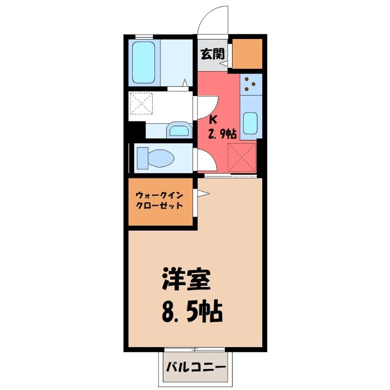 茨城県古河市上辺見 古河駅 1K アパート 賃貸物件詳細