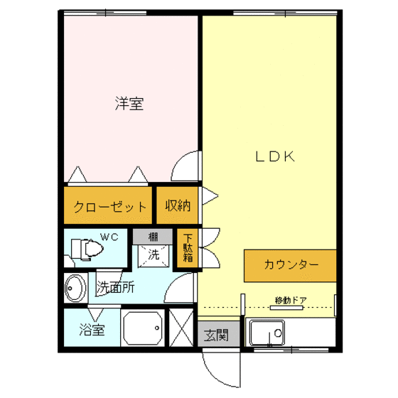 鳥取県米子市旗ヶ崎１ 1LDK アパート 賃貸物件詳細