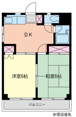 メゾンスリーケー 3階 2DK 賃貸物件詳細