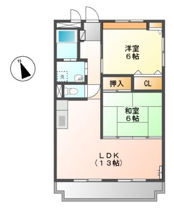 コーラルリーフ 2階 2LDK 賃貸物件詳細