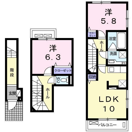 熊本県熊本市北区清水新地３ 新須屋駅 2LDK アパート 賃貸物件詳細