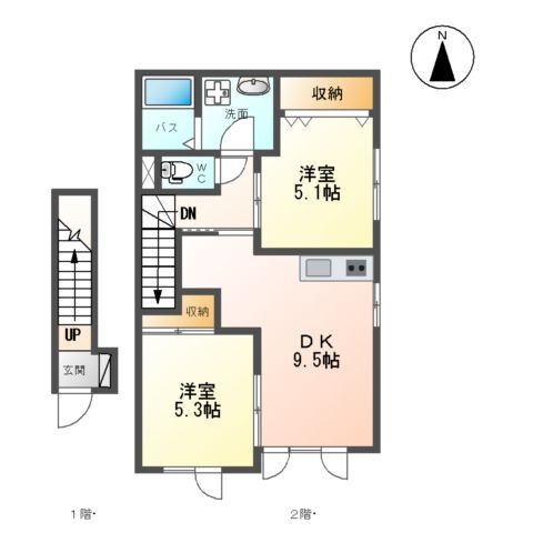 北海道札幌市豊平区福住三条６ 福住駅 2LDK アパート 賃貸物件詳細