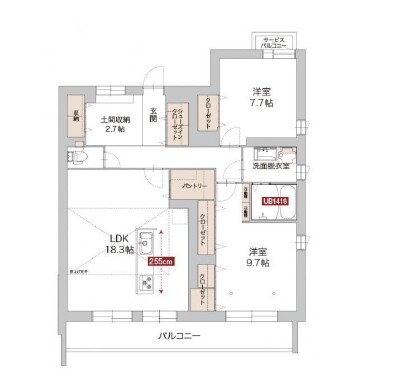 神奈川県川崎市中原区井田１ 元住吉駅 2LDK マンション 賃貸物件詳細