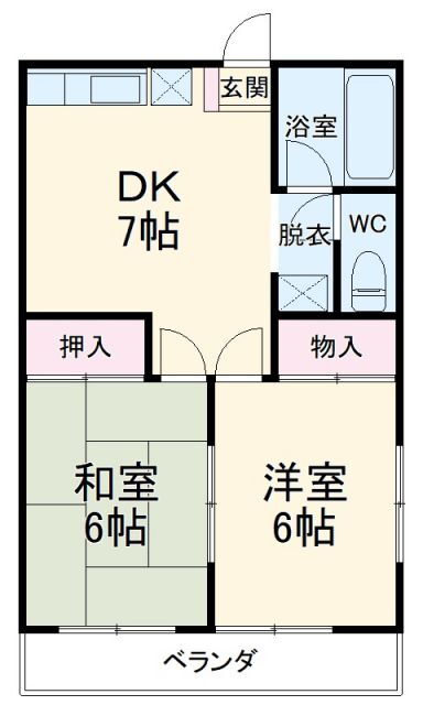 エクセルウエスト 2階 2DK 賃貸物件詳細