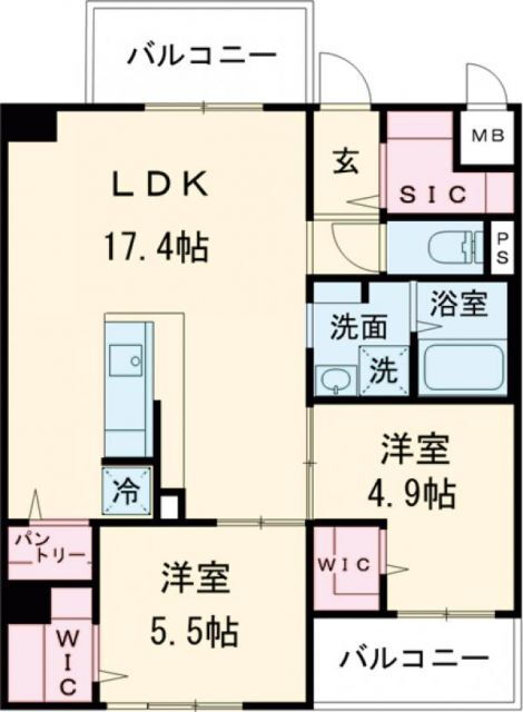 福岡県福岡市早良区西新２ 西新駅 2LDK マンション 賃貸物件詳細