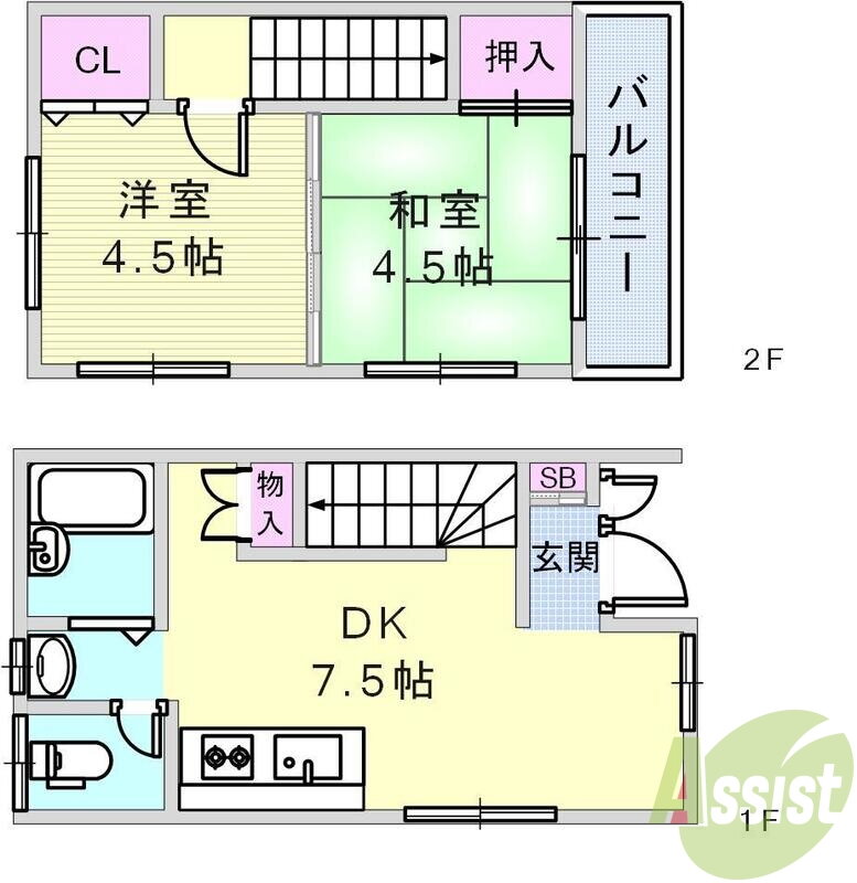 兵庫県神戸市長田区房王寺町４ 長田駅 2DK アパート 賃貸物件詳細