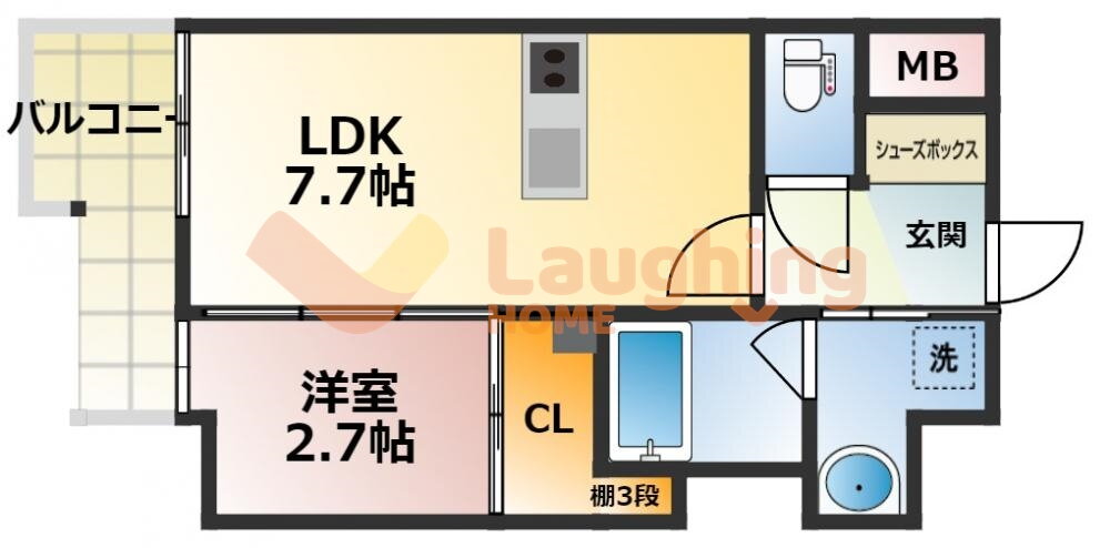 福岡県久留米市花畑２ 花畑駅 1LDK マンション 賃貸物件詳細